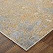 Feizy Aura 39LNF Modern Abstract Rug in Ivory/Brown/Gray