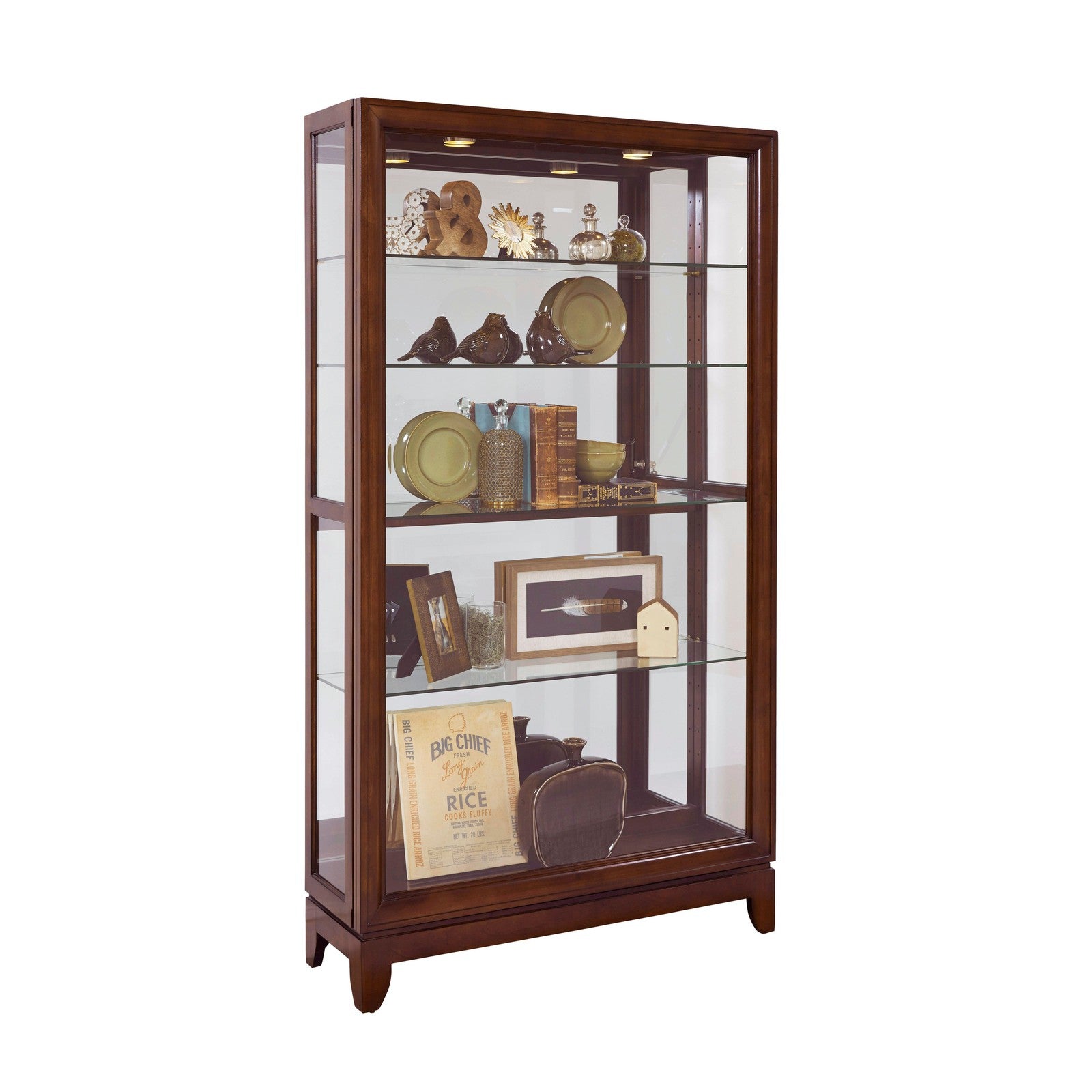Pulaski Furniture PFC Curios Sliding Door 5 Shelf Curio Cabinet