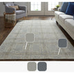 Feizy Belfort 8668F Transitional Geometric Rug in Ivory/Gray/Tan