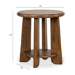 Magnussen Home Tanner Tawny Brown Round End Table