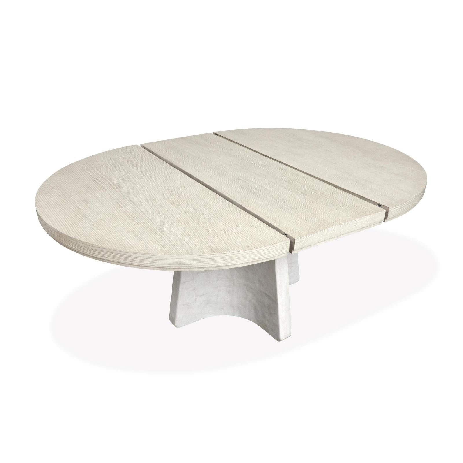 Magnussen Home Lorelei Misty Cloud Extendable Round Dining Table