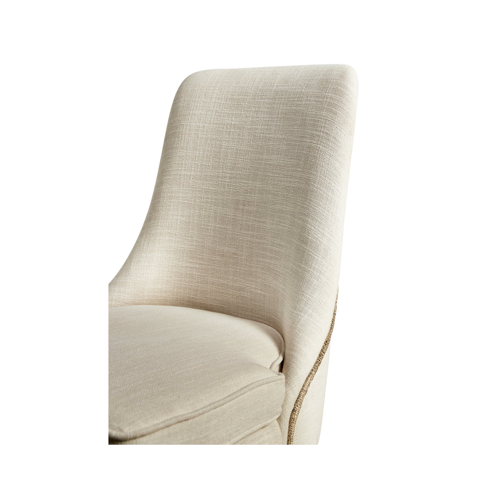 Jonathan Charles Shoal Linen & Grass Cloth Host Chair 500429-AC-C005-F058