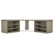 Hooker Furniture Linville Falls Corner Desk with Two Open Desk Cabinets