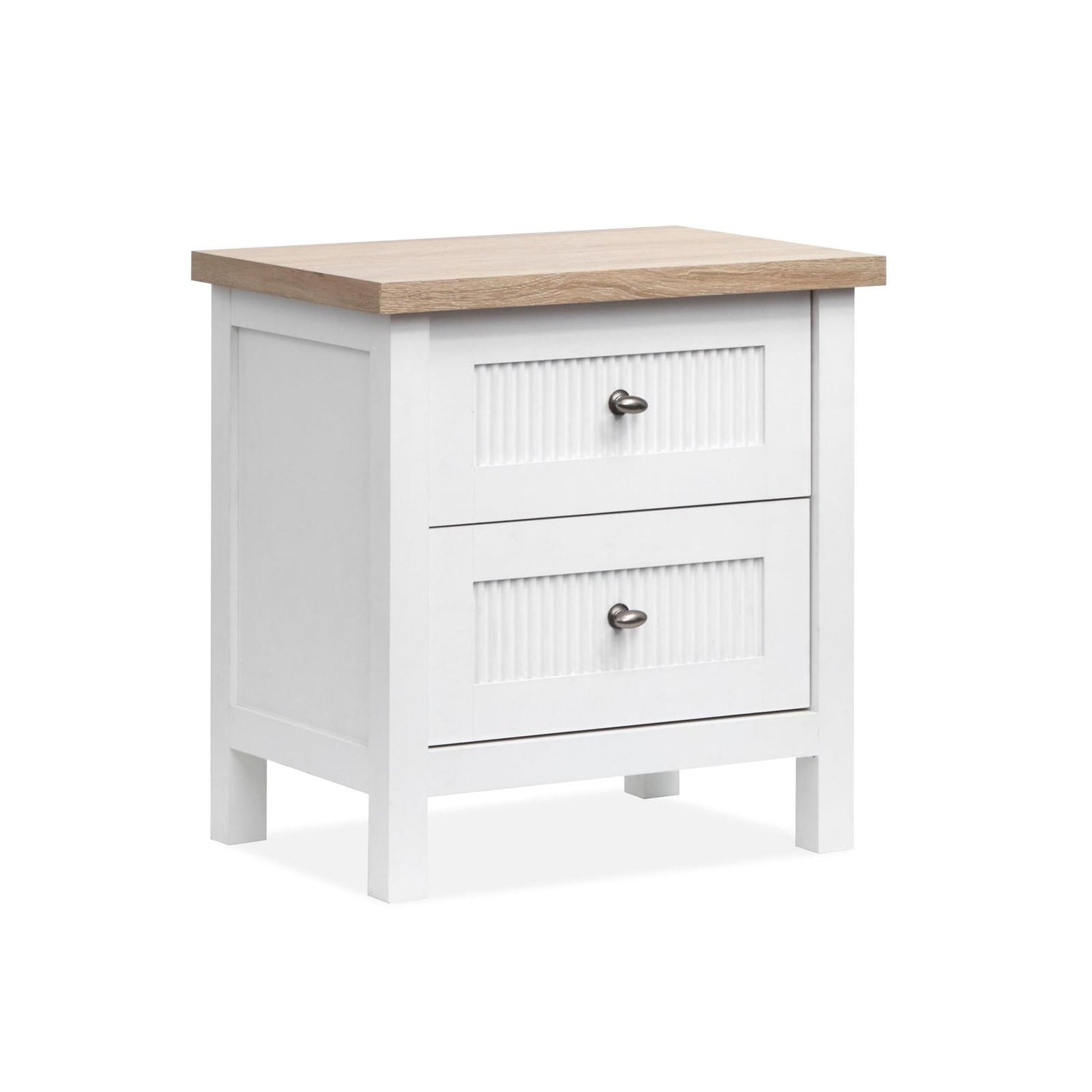 Salt Life Home Windmill Harbour White Whisp and Sand Drawer Nightstand