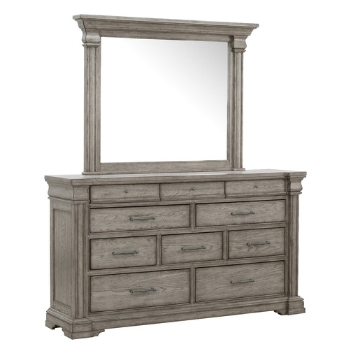 Pulaski Furniture Madison Ridge 10 Drawer Dresser and Framed Mirror