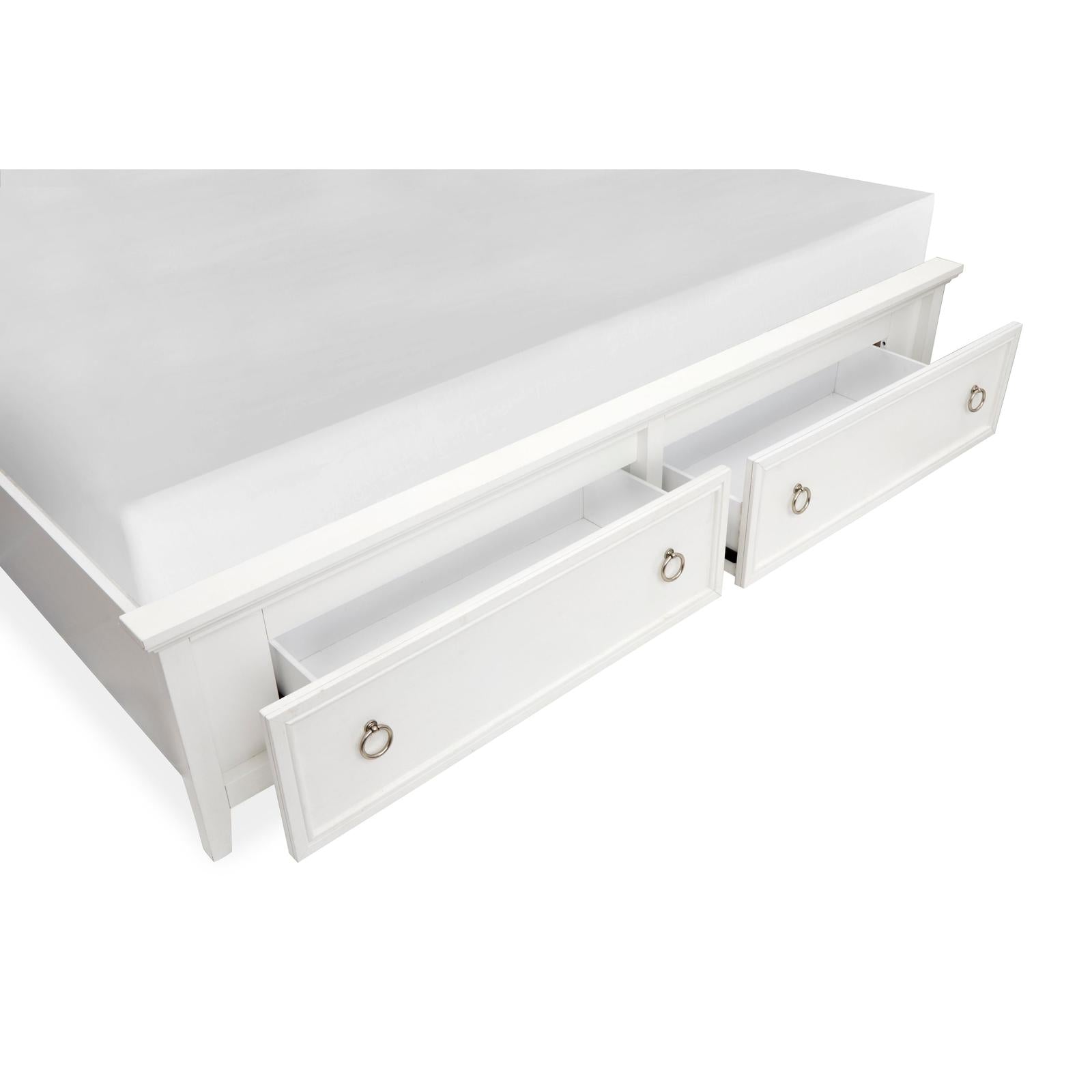Magnussen Home Juniper Hill Whisper White California King Panel Storage Bed