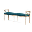 Danica Bamboo Style Upholstered Wood Bench
