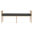 Danica Bamboo Style Upholstered Wood Bench