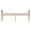 Danica Bamboo Style Upholstered Wood Bench