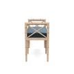 Danica Bamboo Style Upholstered Wood Bench