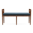 Danica Bamboo Style Upholstered Wood Bench