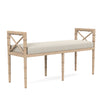 Danica Bamboo Style Upholstered Wood Bench