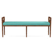 Danica Bamboo Style Upholstered Wood Bench