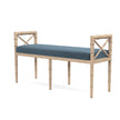 Danica Bamboo Style Upholstered Wood Bench