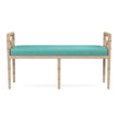 Danica Bamboo Style Upholstered Wood Bench
