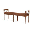 Danica Bamboo Style Upholstered Wood Bench