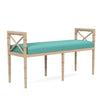 Danica Bamboo Style Upholstered Wood Bench