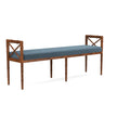 Danica Bamboo Style Upholstered Wood Bench