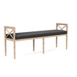 Danica Bamboo Style Upholstered Wood Bench