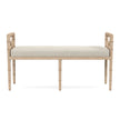 Danica Bamboo Style Upholstered Wood Bench