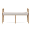Danica Bamboo Style Upholstered Wood Bench
