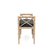 Danica Bamboo Style Upholstered Wood Bench