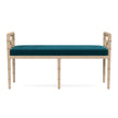 Danica Bamboo Style Upholstered Wood Bench