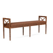 Danica Bamboo Style Upholstered Wood Bench