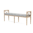 Danica Bamboo Style Upholstered Wood Bench