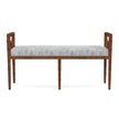 Danica Bamboo Style Upholstered Wood Bench