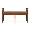 Danica Bamboo Style Upholstered Wood Bench