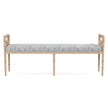 Danica Bamboo Style Upholstered Wood Bench
