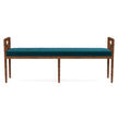 Danica Bamboo Style Upholstered Wood Bench