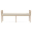 Danica Bamboo Style Upholstered Wood Bench