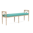 Danica Bamboo Style Upholstered Wood Bench