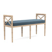 Danica Bamboo Style Upholstered Wood Bench