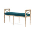 Danica Bamboo Style Upholstered Wood Bench