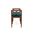 Danica Bamboo Style Upholstered Wood Bench