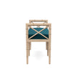 Danica Bamboo Style Upholstered Wood Bench