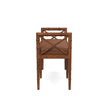 Danica Bamboo Style Upholstered Wood Bench
