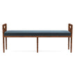Danica Bamboo Style Upholstered Wood Bench