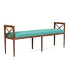 Danica Bamboo Style Upholstered Wood Bench