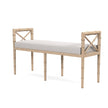Danica Bamboo Style Upholstered Wood Bench