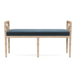 Danica Bamboo Style Upholstered Wood Bench