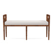 Danica Bamboo Style Upholstered Wood Bench