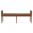 Danica Bamboo Style Upholstered Wood Bench