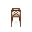 Danica Bamboo Style Upholstered Wood Bench