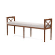 Danica Bamboo Style Upholstered Wood Bench