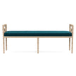 Danica Bamboo Style Upholstered Wood Bench