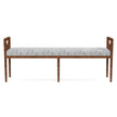 Danica Bamboo Style Upholstered Wood Bench
